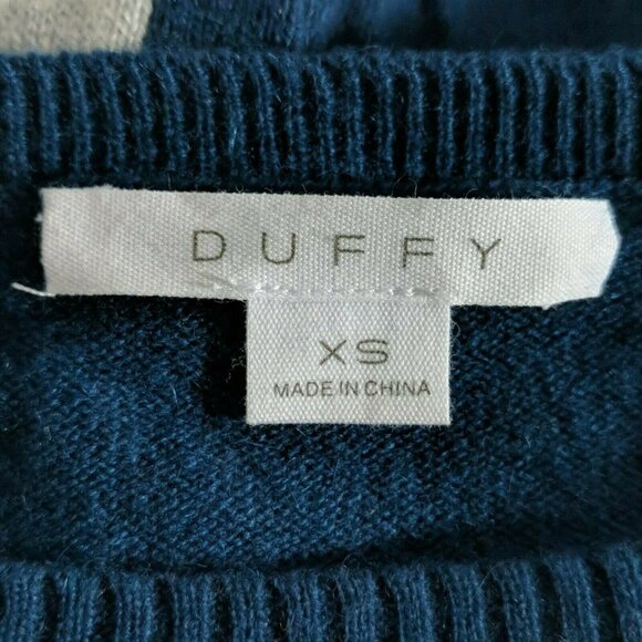 Duffy Cashmere Colorblock Pullover Sweater XS NWT - Picture 3 of 5